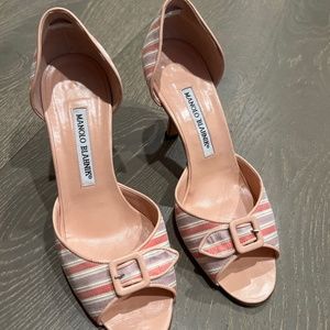 Manolo Blahnik Striped Summer Shoes